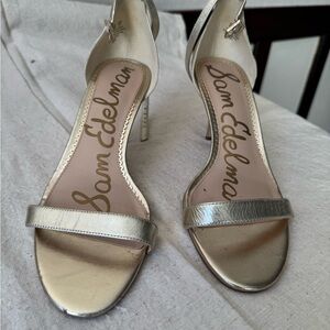 Sam Edelman Metallic Silver Heels